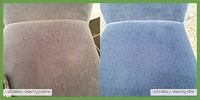 Upholstery cleaning before after